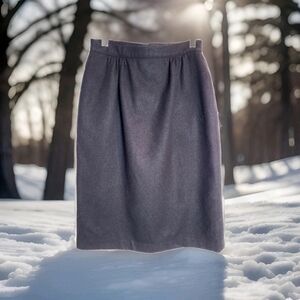 Vintage LJL Sport black wool pencil skirt US made elastic pockets classic Size 8